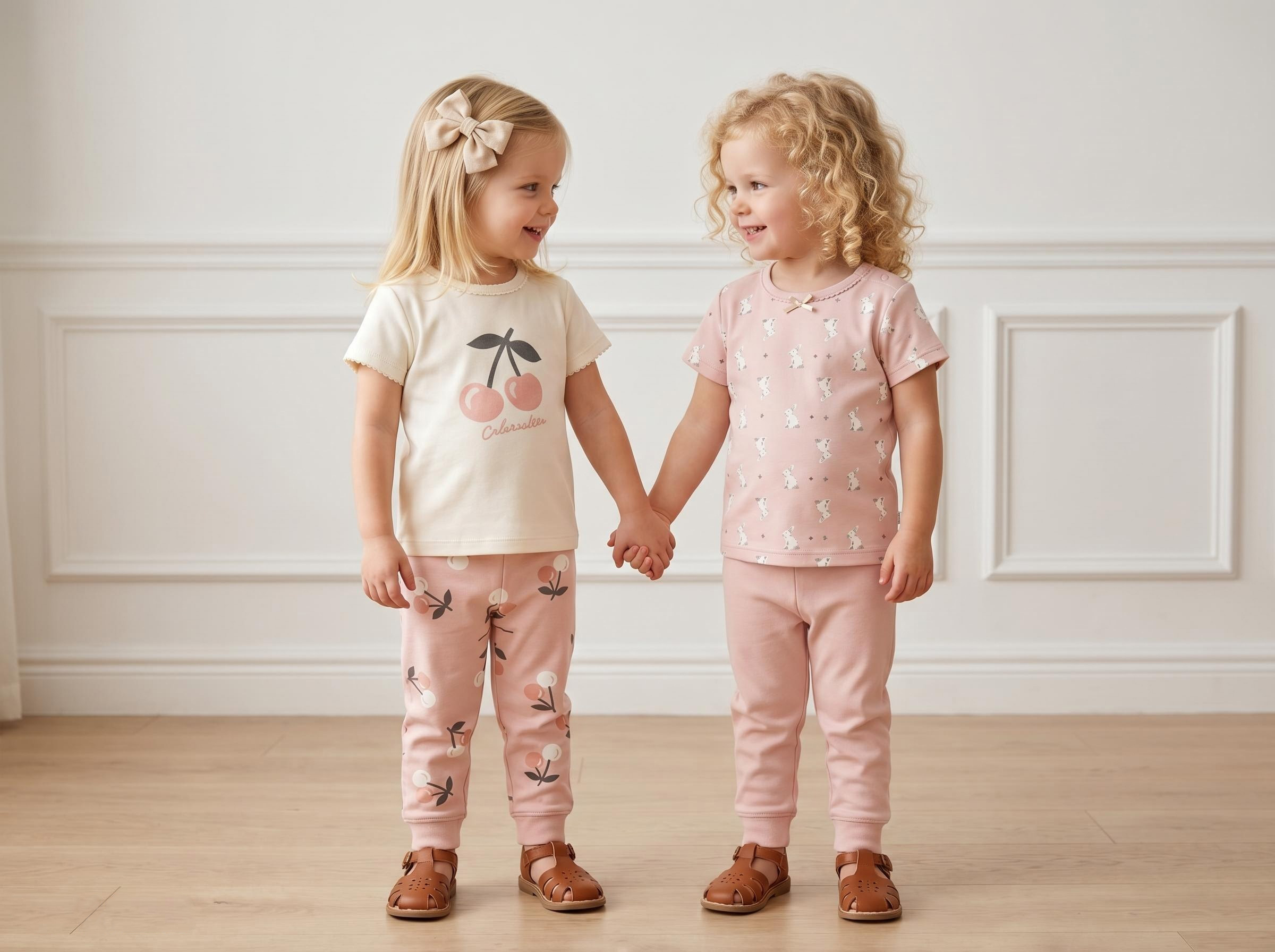 Infant Summer Lightweight Cotton Short-Sleeve Top & Pants Set - 图片 5