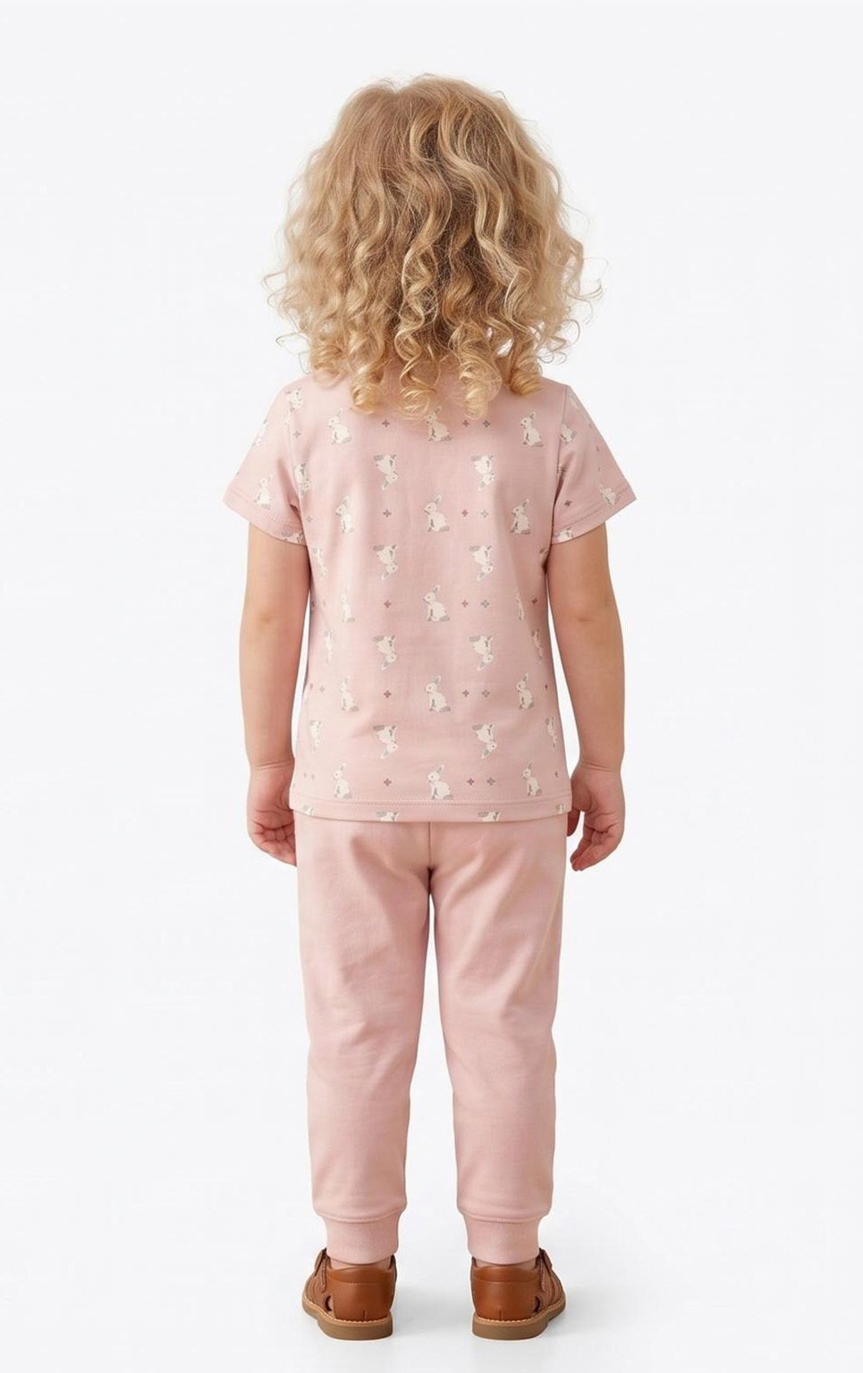 Infant Summer Lightweight Cotton Short-Sleeve Top & Pants Set - 图片 4