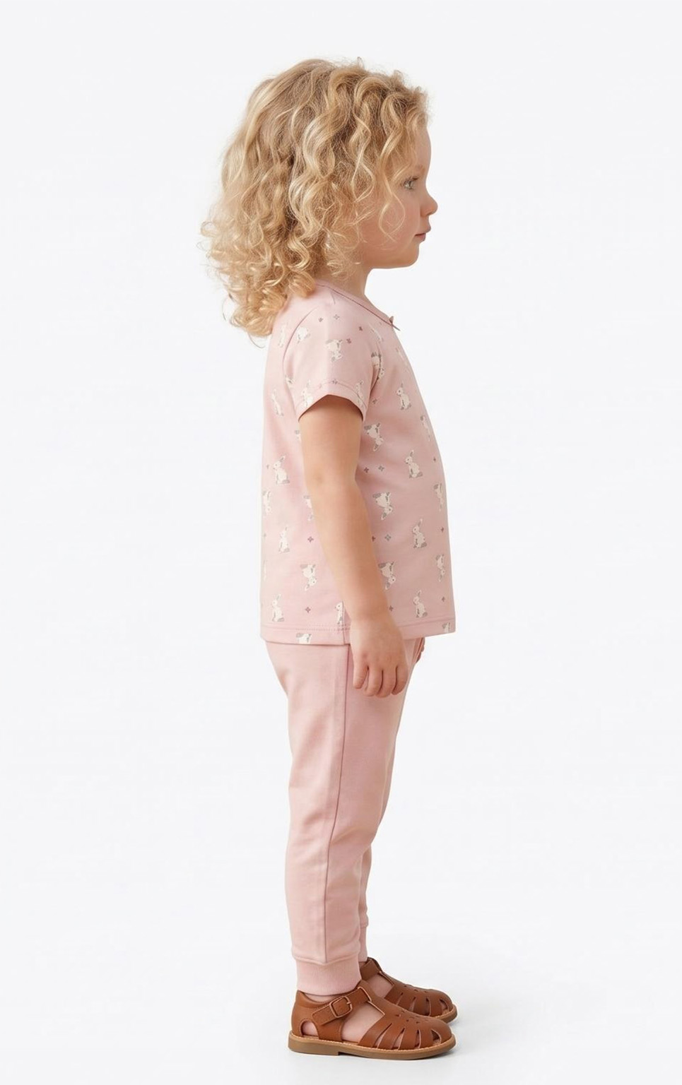 Infant Summer Lightweight Cotton Short-Sleeve Top & Pants Set - 图片 3