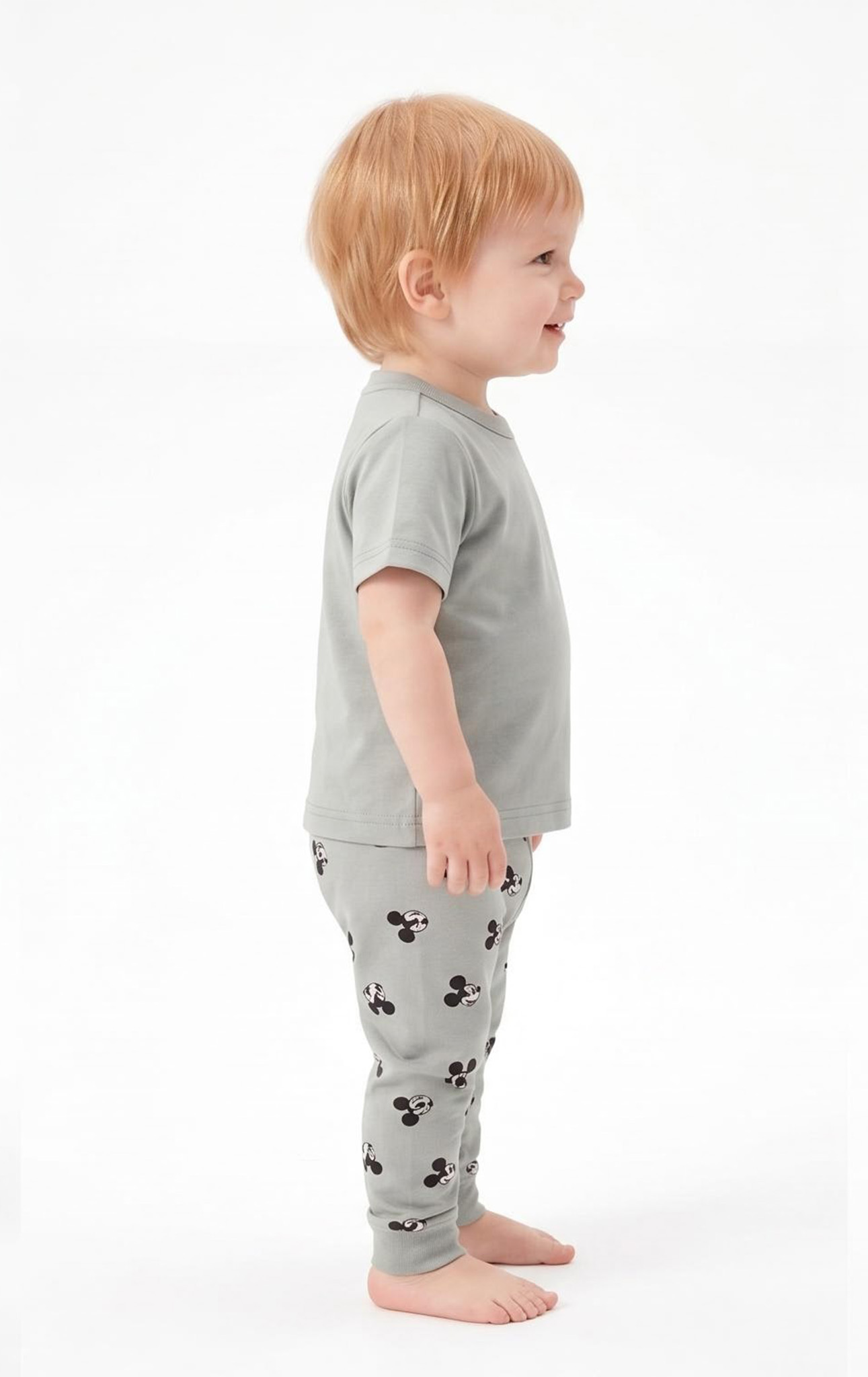 Baby Cotton Cartoon Print Short-Sleeve Pajamas Set with Woven Label - 图片 3