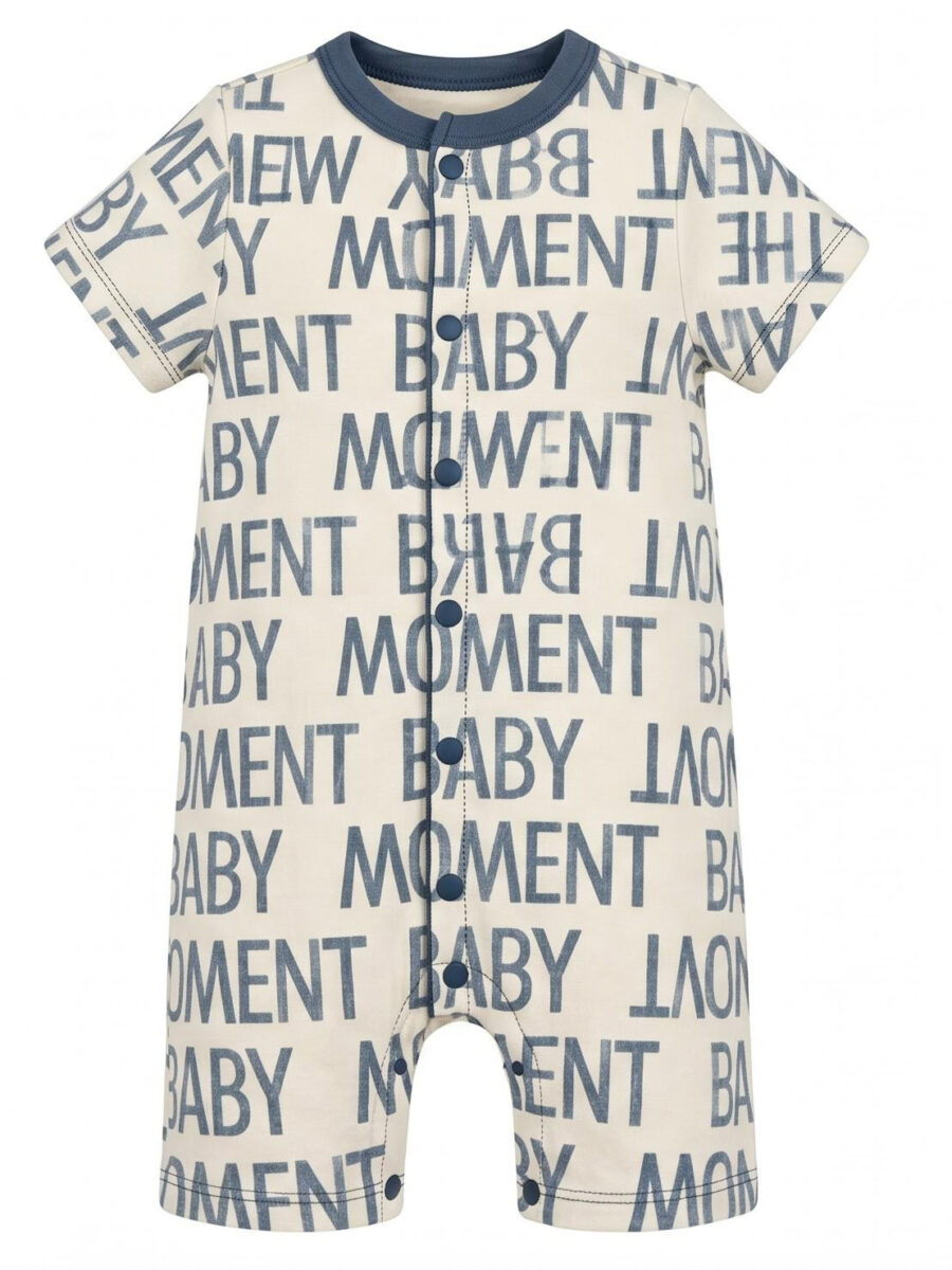 Summer Lightweight Cotton Baby Romper & Sleepwear - Letter Print