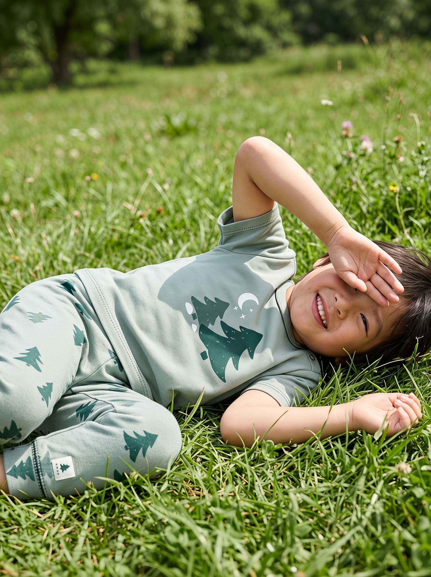 Baby Cotton Short-Sleeve & Pants Lightweight Pajamas Set - 图片 5