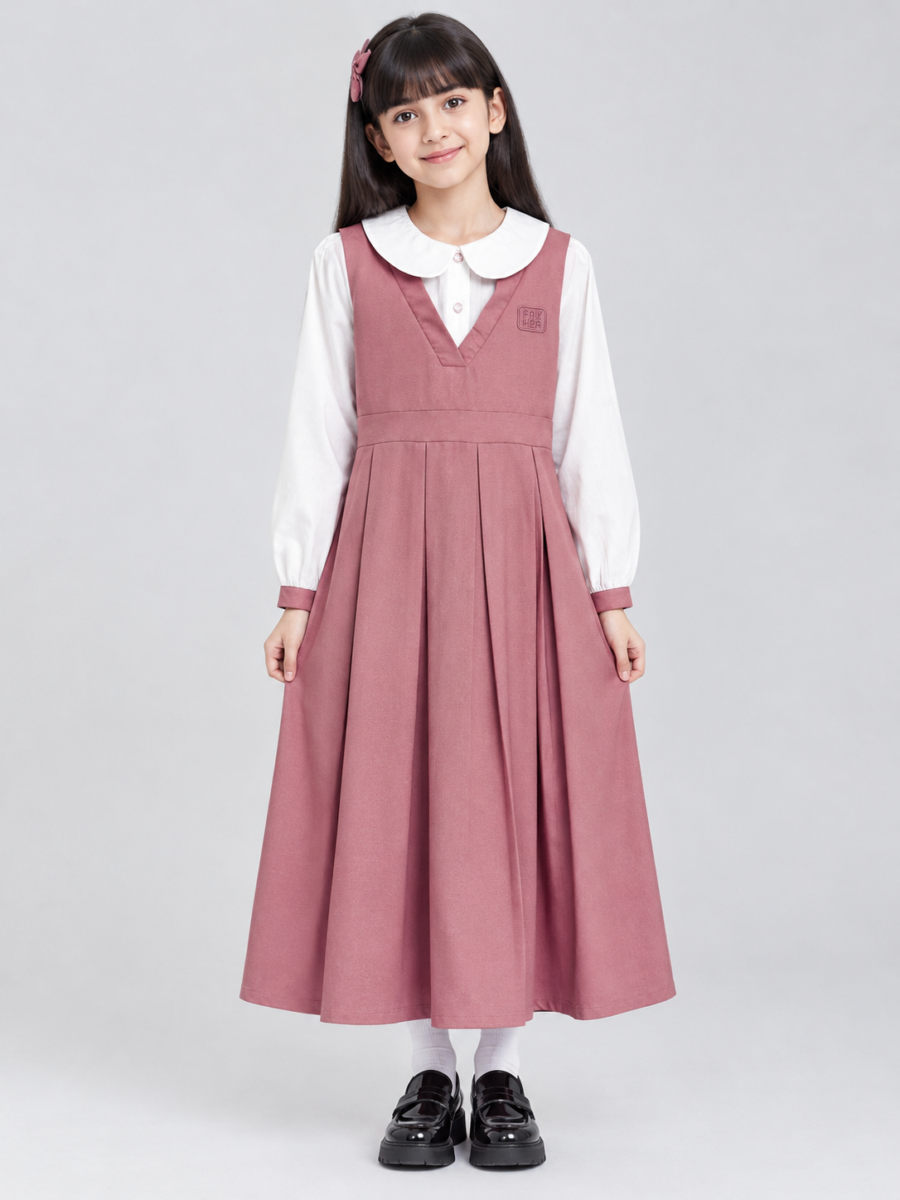 V-neck-vest-school-uniform-two-piece-set