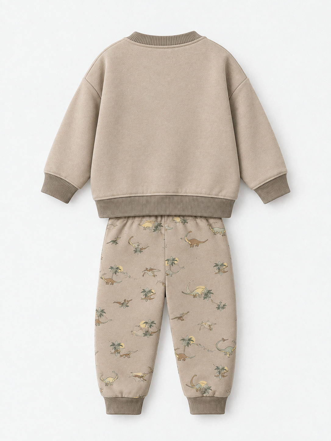 ids Autumn Winter Dinosaur Print Sweatshirt Set, Boys Long Sleeve Crew Neck Top & All Over Print Jogger Pants 2-Piece Outfit - 图片 4
